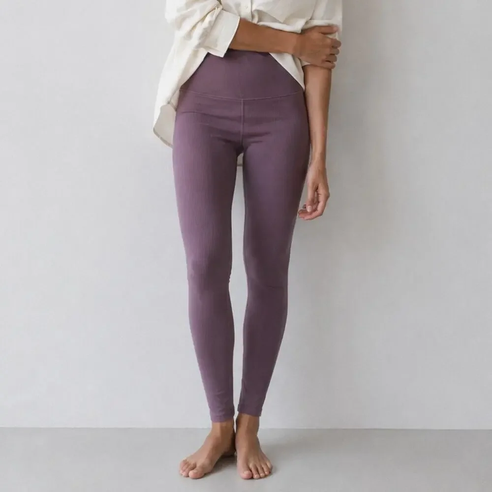 Lululemon Wunder Train High-Rise Ribbed Tight Striped Leggings Womens 4